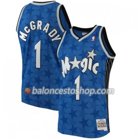 Camiseta Hombre NBA Orlando Magic Tracy McGrady 1 Hardwood Classics Azul Swingman